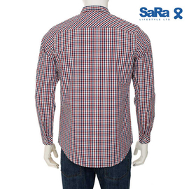 SaRa Mens Casual Shirt (MCS612FCI-MAROON & WHITE), 2 image