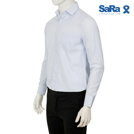 SaRa Mens Formal Shirt (MFS62FCC-White & blue stipe), 3 image
