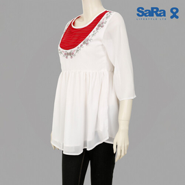 SaRa Ladies Fashion Tops (WFT42FDA-White), 3 image