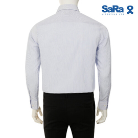 SaRa Mens Formal Shirt (MFS52FCD-White & blue stipe), 3 image