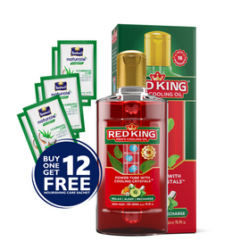 Red King Men's Cooling Oil 100ml (FREE 12 pcs Nourishing Care Shampoo)