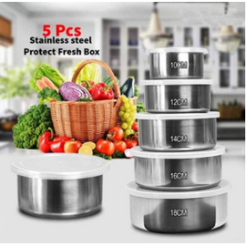 Protect Fresh Box 5 Pieces High Quality Stainless Steel Ware Set, 2 image
