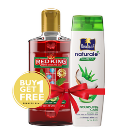 Red King Men's Cooling Oil 200ml (FREE Parachute Naturale Shampoo Nourishing Care 80ml)
