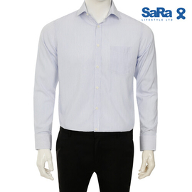 SaRa Mens Formal Shirt (MFS52FCD-White & blue stipe)