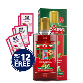 Red King Men's Cooling Oil 100ml (FREE 12 pcs Damage Repair Shampoo)