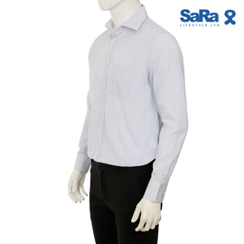 SaRa Mens Formal Shirt (MFS52FCD-White & blue stipe), 2 image