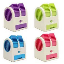 Air Conditioner Shaped Mini Double Cooler Fan & Fragrance