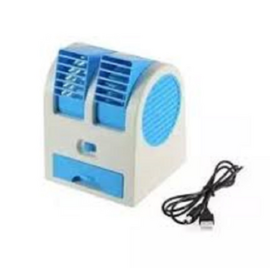 Air Conditioner Shaped Mini Double Cooler Fan & Fragrance, 2 image
