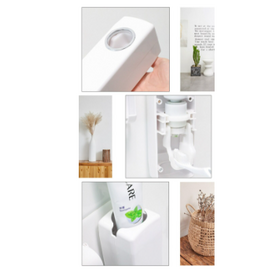 Automatic Toothpaste Dispenser And Brush Holder Set, 4 image