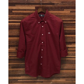 Maroon Long Sleeve Casual Shirt