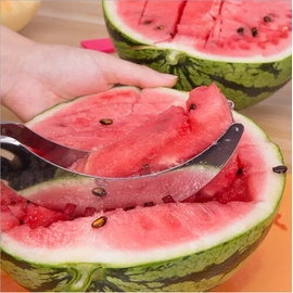 Stainless Steel Watermelon Cutter With Knife 2 in 1 Watermelon Slicer Cutter Knife Corer Fruit Vegetable Tool