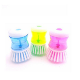 High Quality Plastic Kitchen Washing Utensils Pot Dish Brush With Washing Up Liquid Soap Dispenser, 4 image