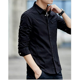 Black Long Sleeve Casual Shirt