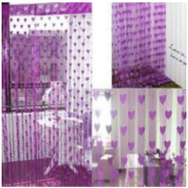 Love Heart String Curtain Window Door Divider Sheer Curtain Valance, Curtains (1 PCS), 3 image