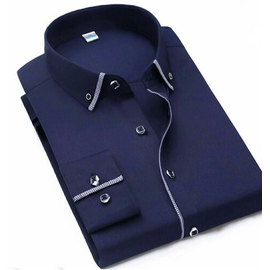 Royal Blue Long Sleeve Casual Shirt