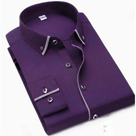 Purple Long Sleeve Casual Shirt