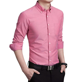 Pink Long Sleeve Casual Shirt