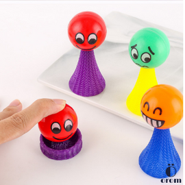 1Pcs Funny Spring Stress Relief Lighting Jumping Emoji Toy Decompression Vent Toys