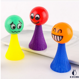 1Pcs Funny Spring Stress Relief Lighting Jumping Emoji Toy Decompression Vent Toys, 5 image