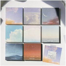 Ins Light And Shadow Series Writing Pads Sky & Clouds Portable Memo Pad Diary Stationary Flakes Scrapbook Vintage