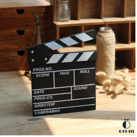 Director Film Clapboard Action Scene Clapper Board Wooden Film Clap Slate Colorful Movie Film Clap Slate