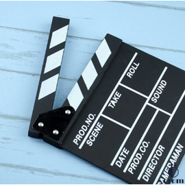 Director Film Clapboard Action Scene Clapper Board Wooden Film Clap Slate Colorful Movie Film Clap Slate, 4 image