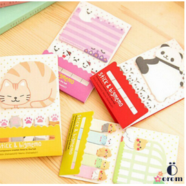 Multi Color Cute Animal Cat Panda Bird Ghost Sticky Notes & Bookmarks, 2 image