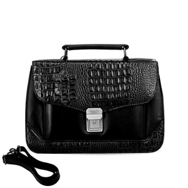 Croco-Design Ladies HandBag SB-HB503 (Black)