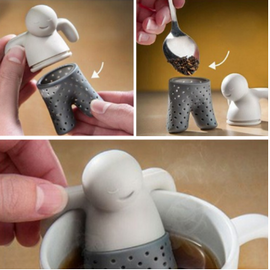 Silicone Mr Tea Infuser Teapot Cute Tea Strainer Coffee &Tea Sets Soft Fred MR. Tea Tool Gifts, 4 image
