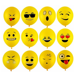 25Pcs Unique High Quality Latex Yellow Emoji Balloons (Emoji Smiley Face Happy Birthday Party Air Balloons), 3 image