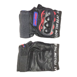 Biker Motorcycle Riding Hand Gloves Half Finger-Pro Biker (Local), 4 image