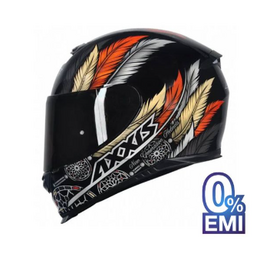 Axxis Eagle Dreams Glossy Black Helmet (Clear Visor)