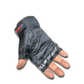Biker Motorcycle Riding Hand Gloves Half Finger-Pro Biker (Local), 3 image