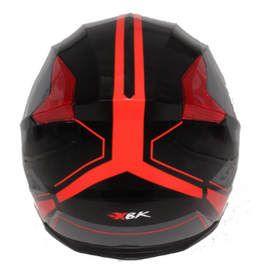 XBK-603 Matt Black Graphic Helmet for Men and Women-Black Red, 2 image