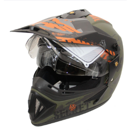 Off Road Full Face Bike Helmet for Men -Secret Green Black