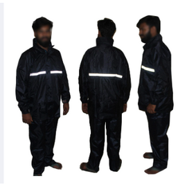 Raincoat Man dark Black With Double Layer of Trousers for Bike Users