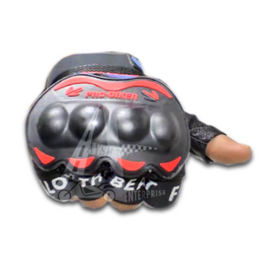 Biker Motorcycle Riding Hand Gloves Half Finger-Pro Biker (Local), 2 image