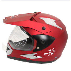 Aaron-Full Face MX-2 Plain Helmet- Matt Red, 4 image