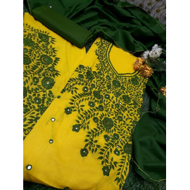 Cotton fulkari collection- Yellow & Green