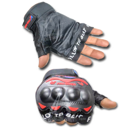 Biker Motorcycle Riding Hand Gloves Half Finger-Pro Biker (Local)