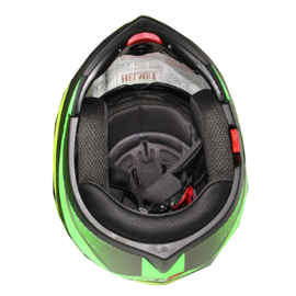 XBK-961 Full Face Flip up Helmet for Men -Black Neon, 3 image