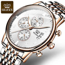 OLEVS 2869 Stainless Steel Luxury Sports Chronograph High Quality Quartz Watch