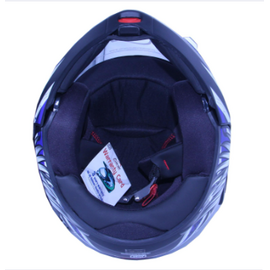 Aaron-Full Face-Hybrid Decor- Matt Black+Blue, 2 image
