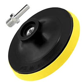 4 inch Velcro Backing Pad with Sand Disc M10 Spindle Thread Rotary Polishing Buff with Velcro Disc (2 Set), 3 image