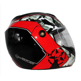Vega Crux Camo Full Face Helmet-Red Black