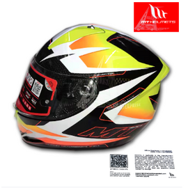 MT Full Face Helmet Stinger B Powered A3 Glossy yellow