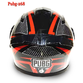 KY-268 Full Face Flip up Helmet - Glossy Black Red, 4 image