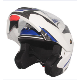 Vega Crux Checks Full Face Helmet-White Blue