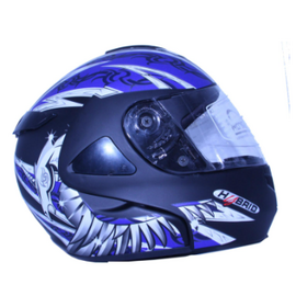 Aaron-Full Face-Hybrid Decor- Matt Black+Blue, 3 image