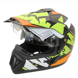 Off Road Full Face Bike Helmet for Men -Thunder Neon Orange and Black